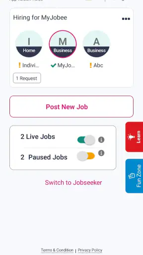 MyJobee Blue/Grey Collar Jobs screenshot