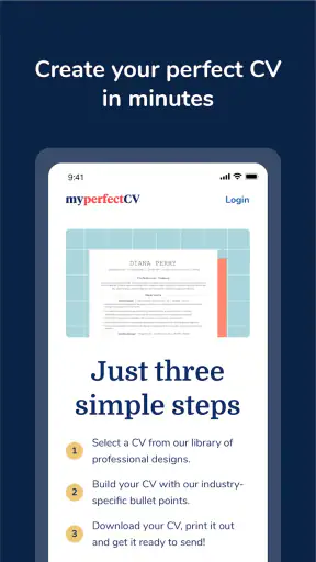 MyPerfectCV: Resume CV Builder screenshot