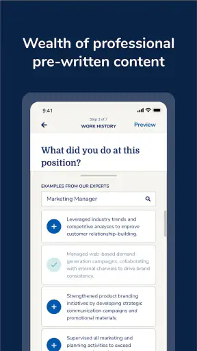 MyPerfectCV: Resume CV Builder screenshot