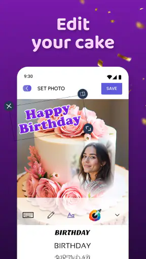 Name Photo On Birthday Cake screenshot