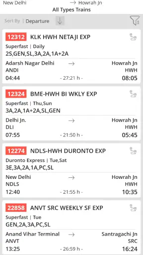 National Train Enquiry System screenshot