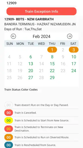 National Train Enquiry System screenshot
