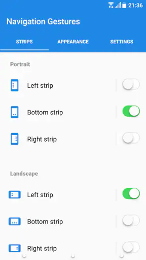 Navigation Gestures screenshot
