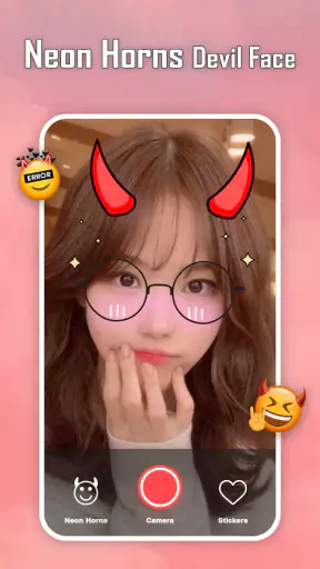 Neon Horns Devil Face screenshot