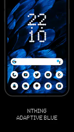 Nothing Adaptive Blue Icons screenshot