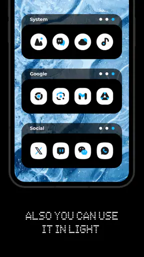 Nothing Adaptive Blue Icons screenshot