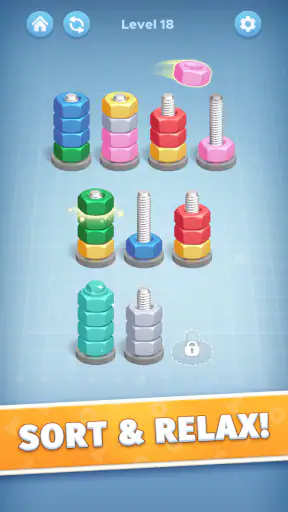 Nut Color Game - Sort Puz 3D screenshot