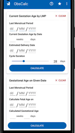 OBS Calc -Pregnancy Calculator screenshot