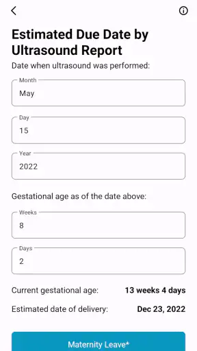 Obstetric Calculator screenshot