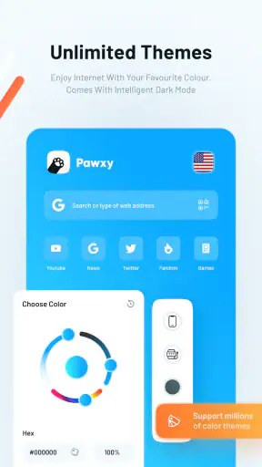 Pawxy - Fast VPN & Web Browser screenshot