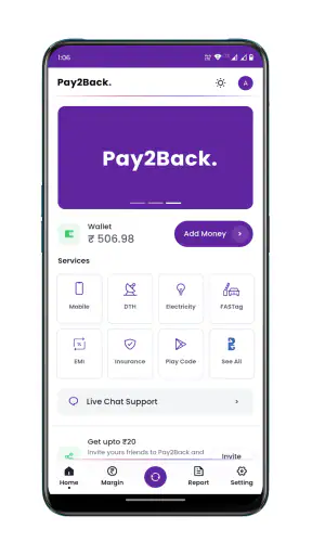 Pay2Back - Recharge App screenshot
