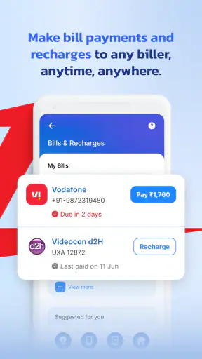 PayZapp UPI, Pixel Credit Card screenshot