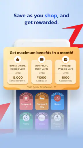 PayZapp UPI, Pixel Credit Card screenshot