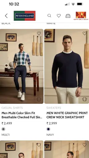 Peter England Online Shopping screenshot