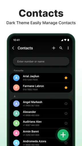 Phone Contacts screenshot