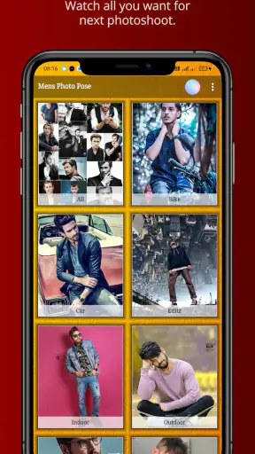Photo pose for men screenshot
