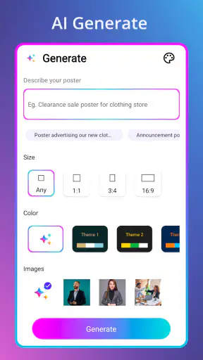 Poster maker AI : Banner maker screenshot
