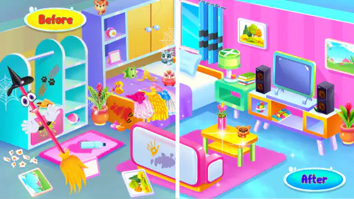 Princess Doll House Cleaning screenshot