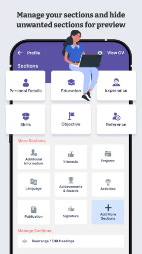 Professional Resume Builder screenshot