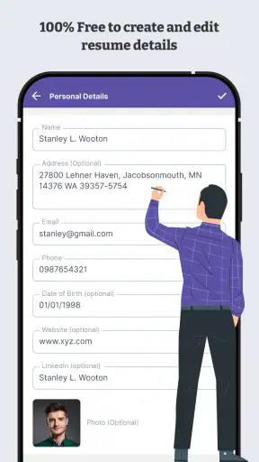 Professional Resume Builder screenshot