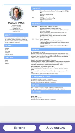 Professional Resume Builder screenshot