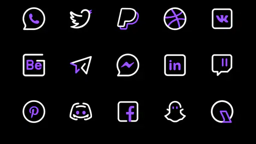 PurpleLine Icon Pack : LineX screenshot