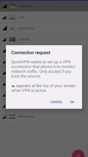 QuickVPN screenshot