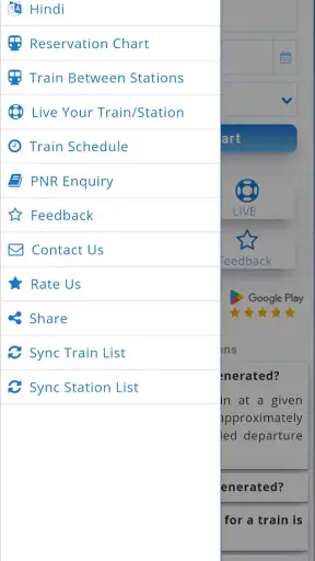Rail Reservation Chart & PNR screenshot