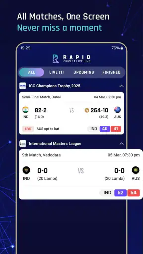 Rapid Cricket Live Line screenshot