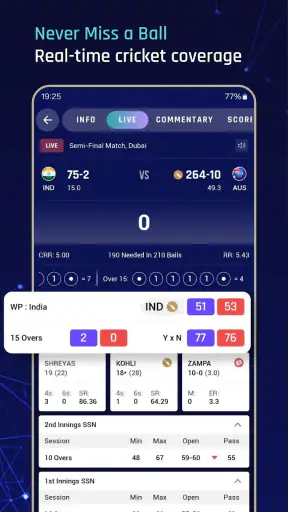 Rapid Cricket Live Line screenshot