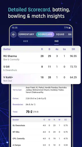 Rapid Cricket Live Line screenshot