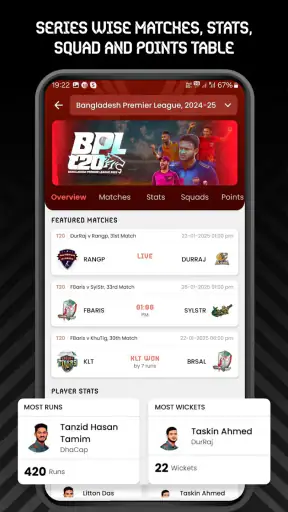 Red White Cricket Live Line screenshot