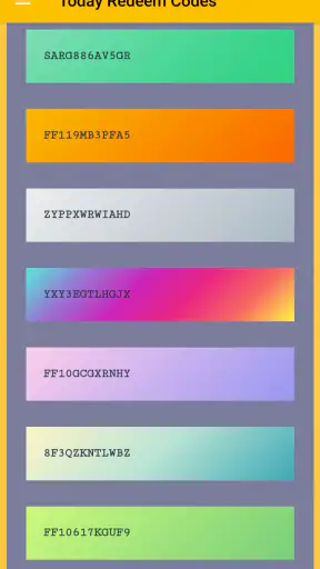 Redeem Codes screenshot