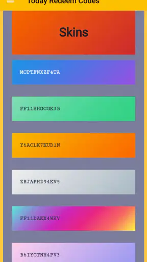 Redeem Codes screenshot