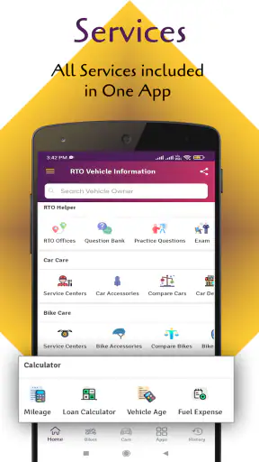 RTO Vehicle Information App screenshot