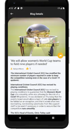 Satsport News: Score & Blogs screenshot