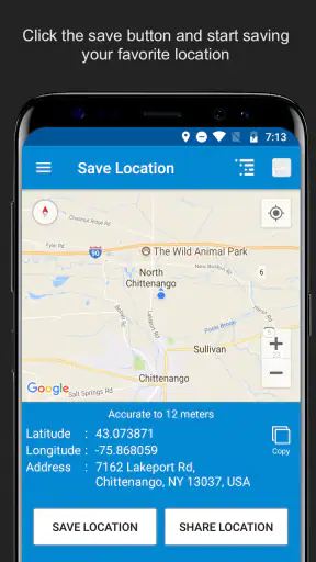 Save Location GPS screenshot