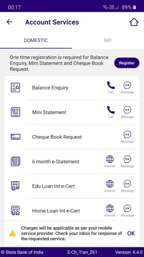 SBI Quick screenshot