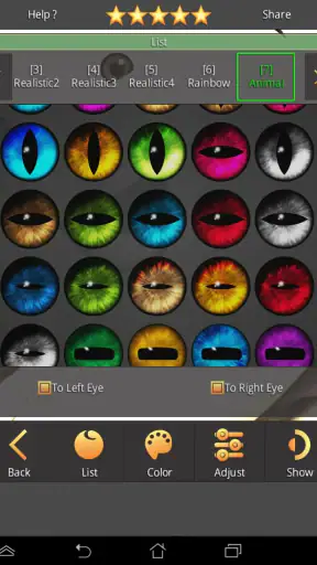 Sharingan - Eye And Hair Color screenshot