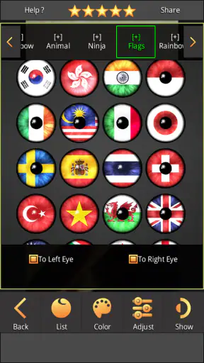 Sharingan - Eye And Hair Color screenshot