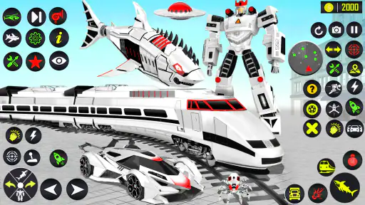 Shark Robot Car Transform Game screenshot