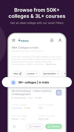 Shiksha Colleges, Exams & More screenshot