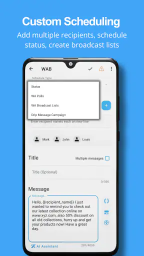 SKEDit: Scheduler & Auto Reply screenshot