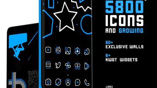 SkyLine Icon Pack : LineX Blue screenshot