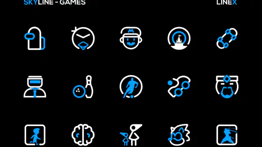 SkyLine Icon Pack : LineX Blue screenshot