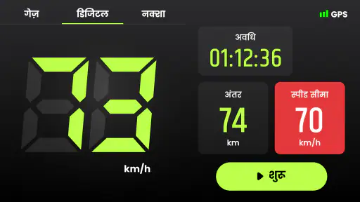 स्पीडोमीटर: GPS स्पीडोमीटर screenshot