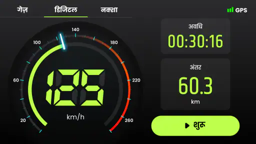 स्पीडोमीटर: GPS स्पीडोमीटर screenshot