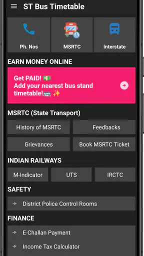 ST Bus Time Table Maharashtra screenshot