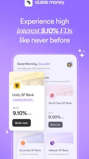 Stable Money: Earn 9.10% on FD screenshot