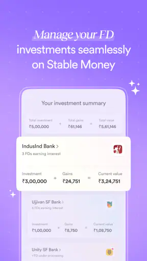 Stable Money: Earn 9.10% on FD screenshot